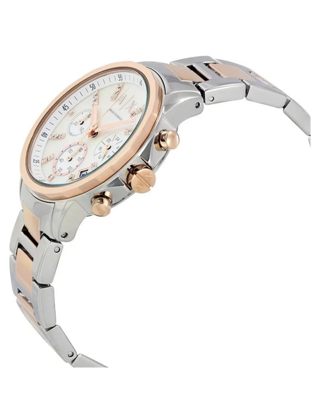 NWT Armani Exchange Lady Banks Mother of Pearl Dial Watch